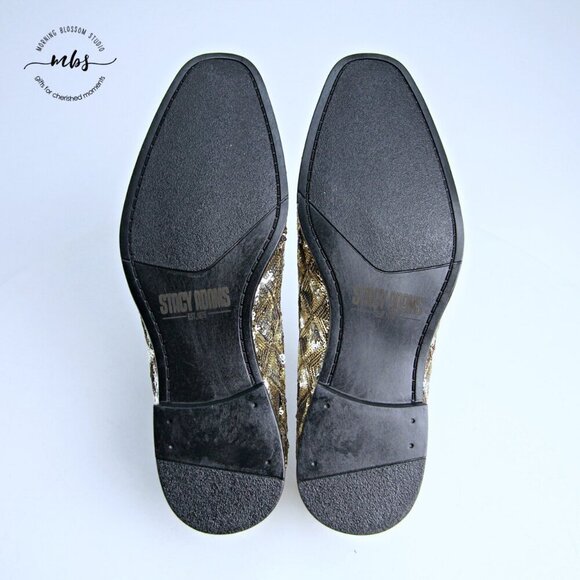 NWOT‎ Stacy Adams Sequins Swank Shoes Gold Men 7.5 main image 12